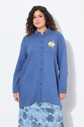 Ulla Popken Hemdbluse Bluse A-Linie Musselin günstig online kaufen