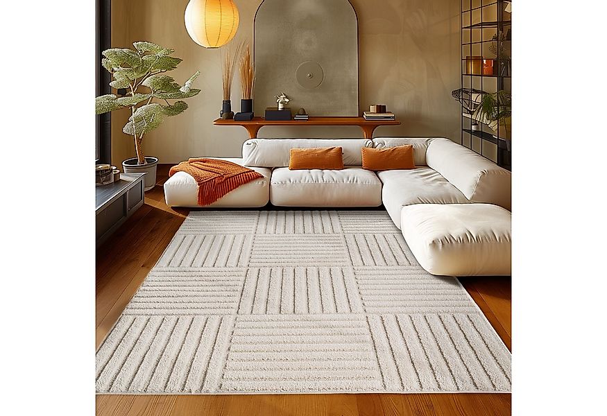 Teppium Hochflor-Teppich Boho-Design, Rechteckig, Höhe: 20 mm, Teppich Wohn günstig online kaufen