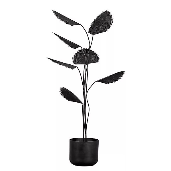 Metallpflanze Kunstpflanze in Schwarz 141 cm hoch - 50 cm breit günstig online kaufen