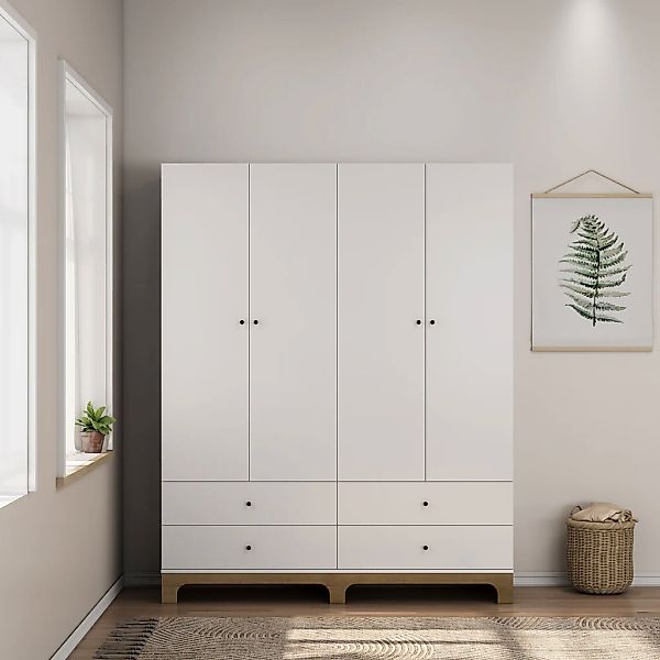 OTTO home Kleiderschrank "Oslo Schlafzimmerschrank Garderobe weiß Landhaus günstig online kaufen