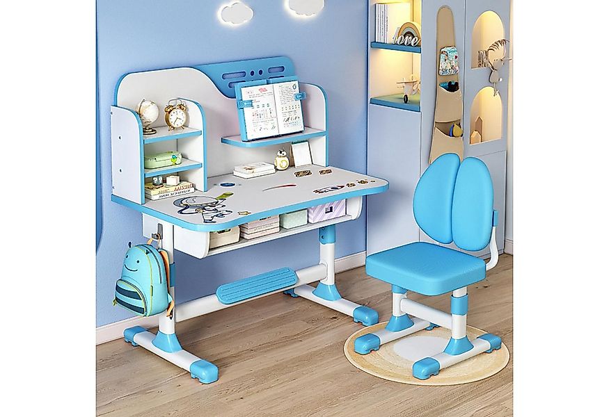 Rutaqian Kinderschreibtisch Kinderschreibtischstuhl Set für Kinder,Höhevers günstig online kaufen