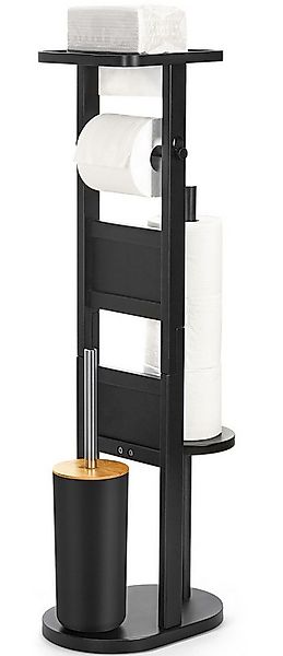 Yorbay WC-Garnitur Toilettenpapierhalter stehend aus Bambus, (WC-Bürstenhal günstig online kaufen