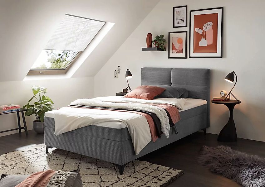 ED EXCITING DESIGN Boxbett "Andon", mit Bettkasten, integrierter Topper, un günstig online kaufen