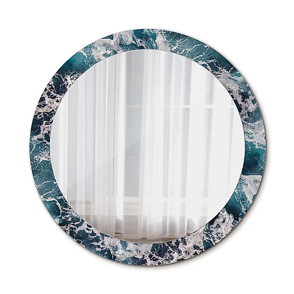 Tulup Bedruckter Spiegel Stürmische See 90x90 cm Runder Spiegel Bedrucktem günstig online kaufen