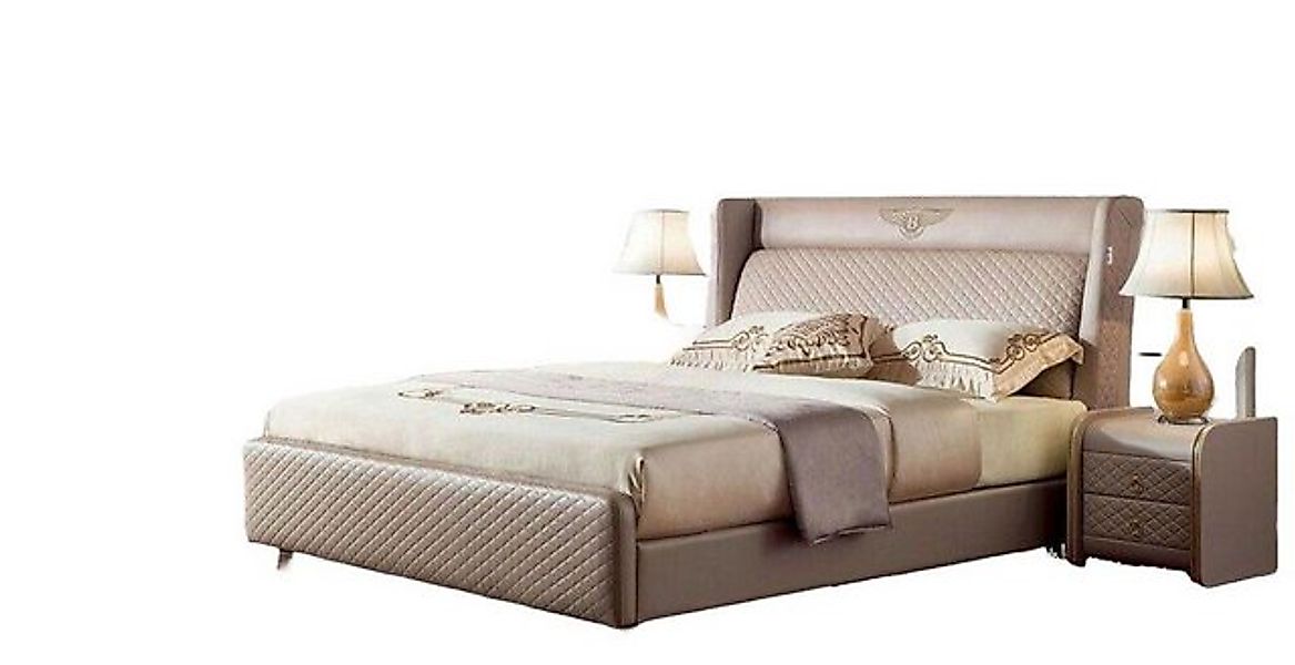 JVmoebel Bett Luxus Design Bett Doppel Betten Schlazimmer Möbel Lederbett h günstig online kaufen