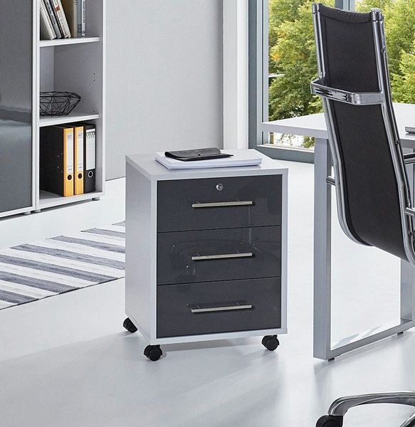 BMG Möbel Rollcontainer Tabor, Lackierte Hochglanzfronten/ günstig online kaufen