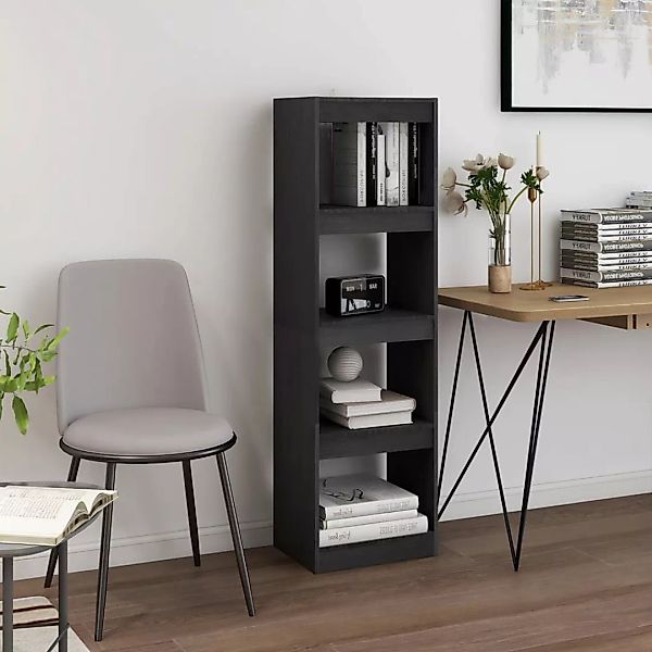 Bücherregal Raumteiler Grau 40x30x135,5 Cm Massivholz Kiefer günstig online kaufen