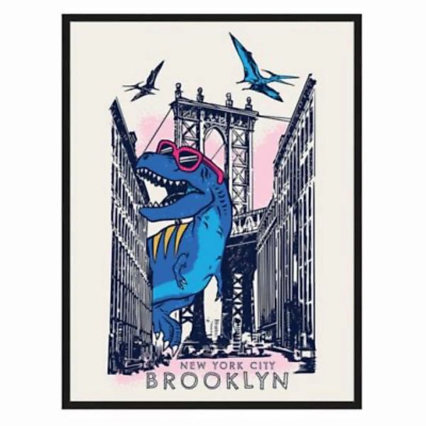 Milan Moon Wandbild Ein Dinosaurier in New York schwarz Gr. 60 x 80 günstig online kaufen