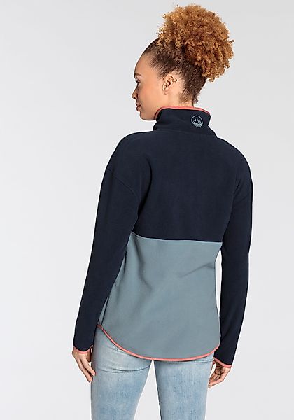 Polarino Fleecepullover mit Colourblocking-Optik, mit Kängurutasche, günstig online kaufen