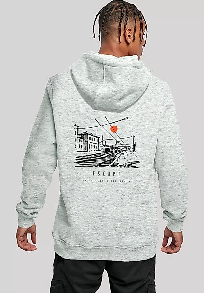 F4NT4STIC Kapuzenpullover "Escape Discover the World Town Train Station", P günstig online kaufen