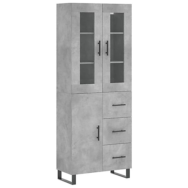 vidaXL Highboard Betongrau 69,5x34x180 cm Holzwerkstoff 3198493 günstig online kaufen