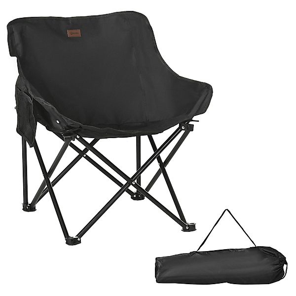 Outsunny Campingstuhl faltbarer Gartenstuhl mit Seitentasche, günstig online kaufen