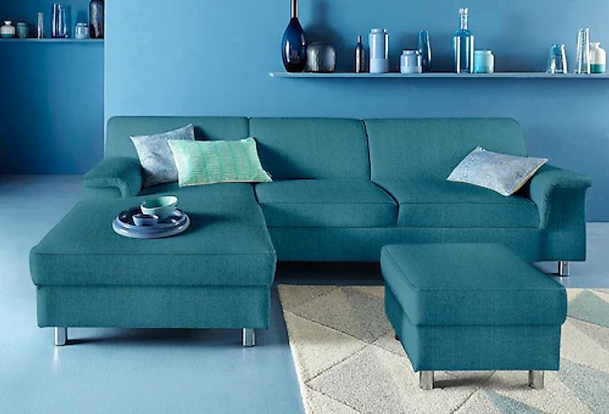 DOMO collection Ecksofa »Jamie, modern und elegant, Fußhöhe 9cm, L-Form,« w günstig online kaufen