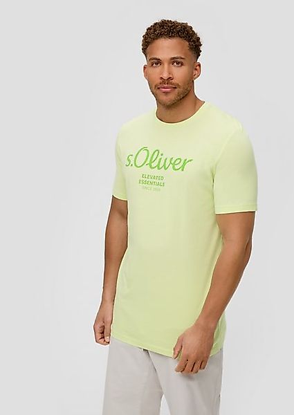 s.Oliver Kurzarmshirt T-Shirt aus Baumwolle mit Logo-Print Artwork günstig online kaufen