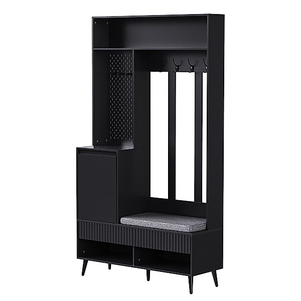 i@home Garderoben-Set Flurgarderobe Set, Weiß/Schwarz, mit günstig online kaufen