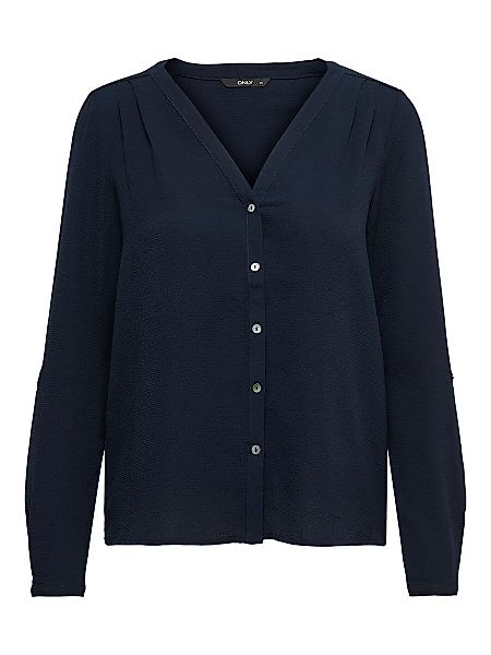 ONLY Lockeres Langarmhemd Damen Blau günstig online kaufen