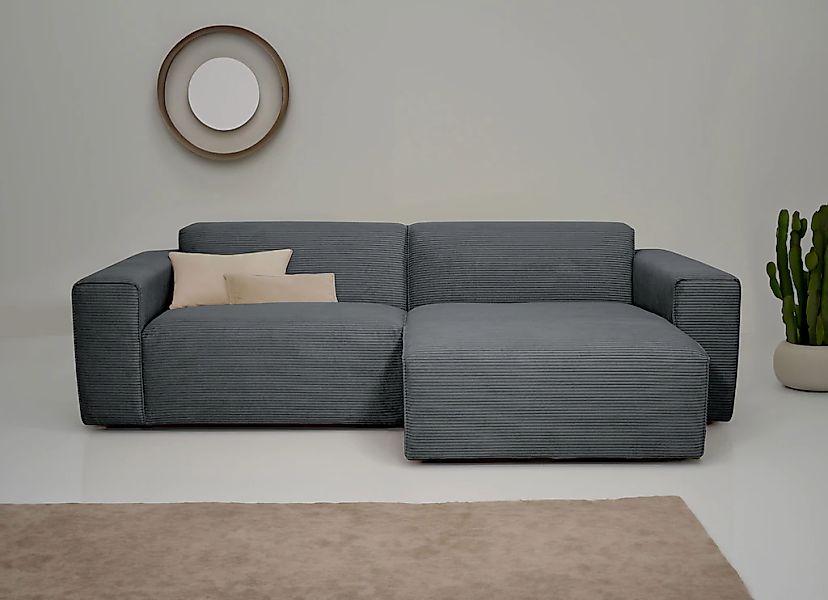 OTTO home Ecksofa "Clayton Breite 247 cm, L-form" in einem trendigen Cord-B günstig online kaufen