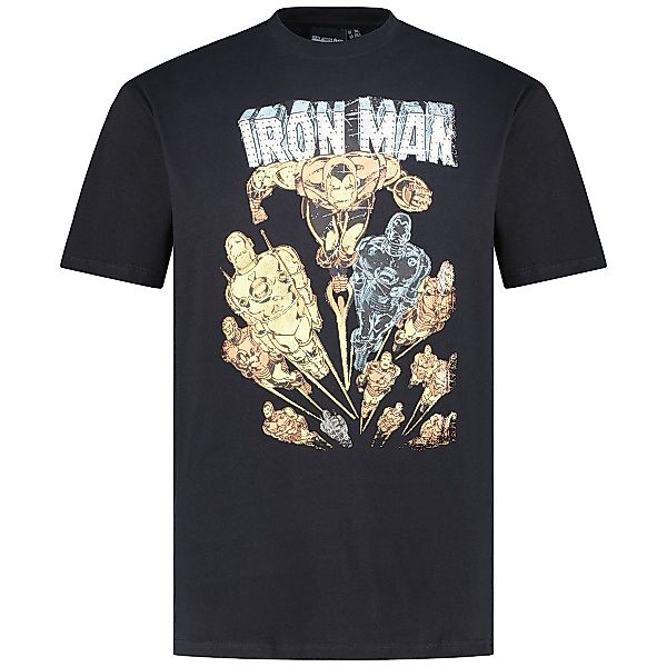 North T-Shirt mit Print Farbe schwarz Größe: 3XL günstig online kaufen