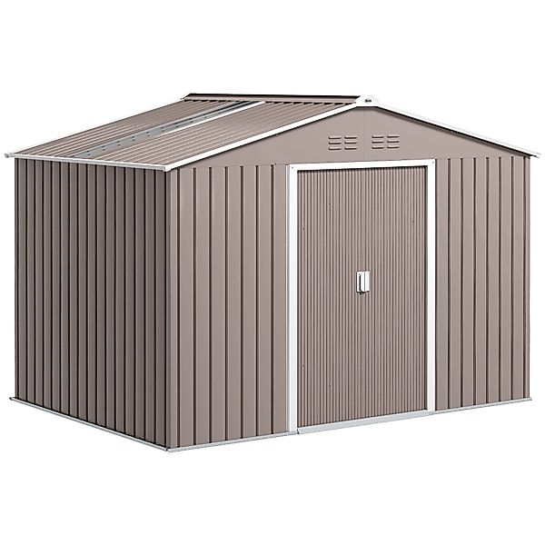 Outsunny Gerätehaus 4,9m² mit Satteldach, Fundament, günstig online kaufen