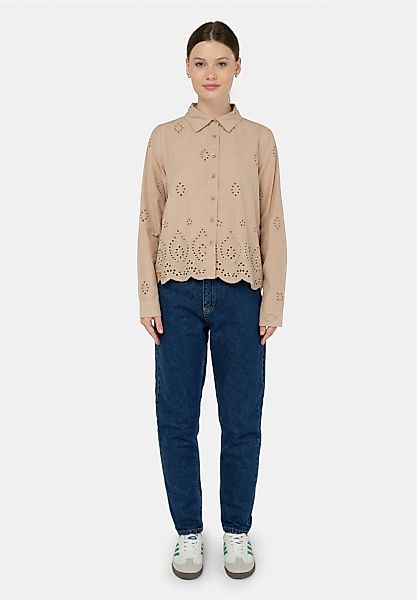 freshlions Klassische Bluse "Kate" 1 Stk. tlg. mit luftigem Lochmuster günstig online kaufen