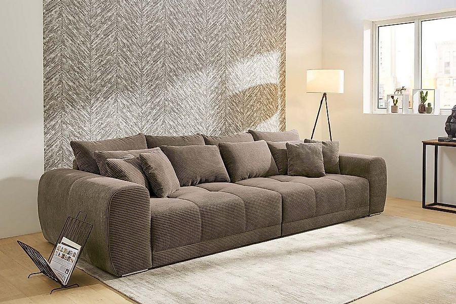 Jockenhöfer Gruppe Big-Sofa Moldau XXL, B: 306 cm, Mega-Sofa, mit 4 Zierkis günstig online kaufen