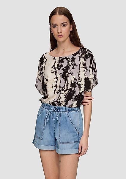 QS Kurzarmbluse Bluse Oversize-Bluse aus Viskose günstig online kaufen