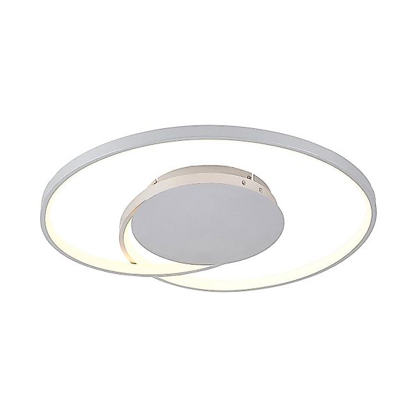 Lucande LED Deckenleuchte Enesa 9956087 Dimmbar mit Leselampe Modern in Alu günstig online kaufen