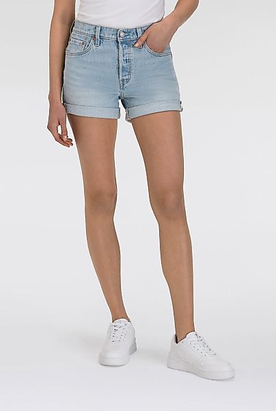 Levis Jeansshorts "501 Short Long", Sommerhose Mit Knopfverschluss und krem günstig online kaufen