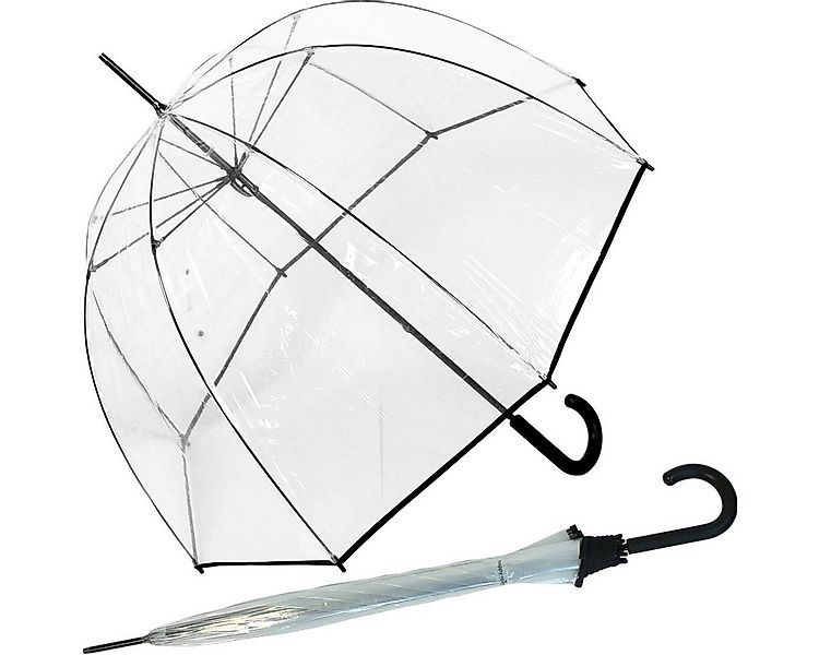 HAPPY RAIN Stockregenschirm Glockenschirm durchsichtig transparent groß, du günstig online kaufen