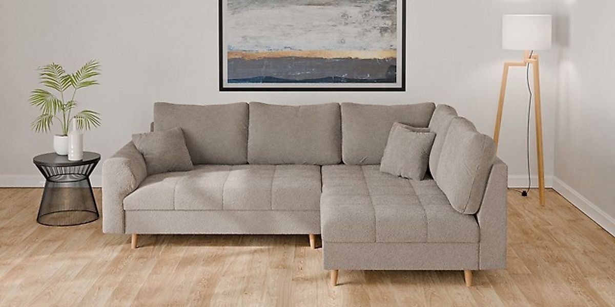 Home affaire Ecksofa »CHARRE L-Form mit Ottomane, Maße B/T/H: 231/161/81 cm günstig online kaufen