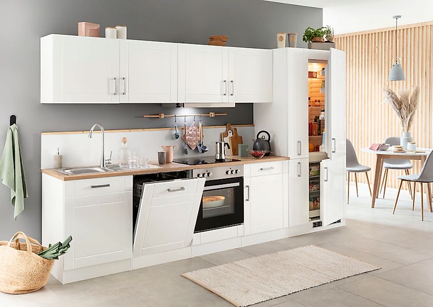 KOCHSTATION Küchenzeile »KS-Tinnum«, mit E-Geräten, Breite 330 cm günstig online kaufen