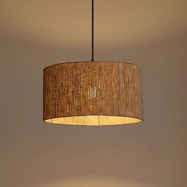 Hängeleuchte Afra, hellbraun, Seil, Ø 40 cm günstig online kaufen