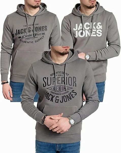 Jack & Jones Kapuzensweatshirt modische Hoodies mit Logoprint (Spar-Set, 3e günstig online kaufen