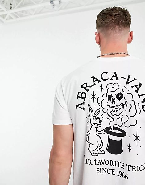 Vans – Abracavans – T-Shirt mit Rückenprint in Weiß günstig online kaufen