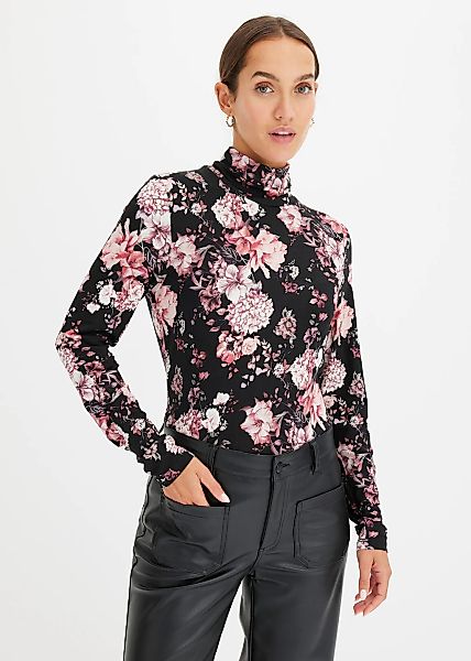 bonprix Langarmshirt "Langarmshirt aus softem Viskose-Mix" schmale Passform günstig online kaufen