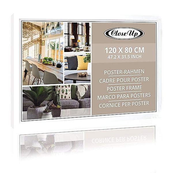 Close Up Bilderrahmen Posterrahmen 80 x 120 cm weiß günstig online kaufen