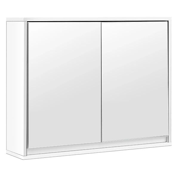 Costway Zweitüriger Spiegelschrank Weiß 55 x 14 x 45 cm günstig online kaufen