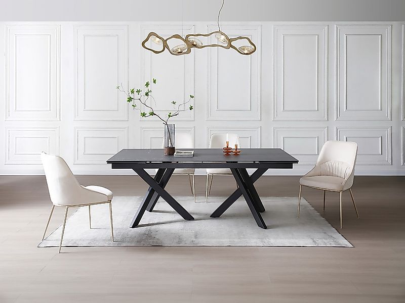 Esstisch ausziehbar - 8 bis 12 Personen - Sicherheitsglas & Keramik - Marmo günstig online kaufen
