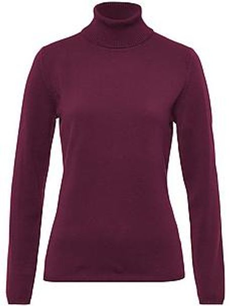 Rollkragen-Pullover aus Schurwolle und Kaschmir Peter Hahn rot günstig online kaufen