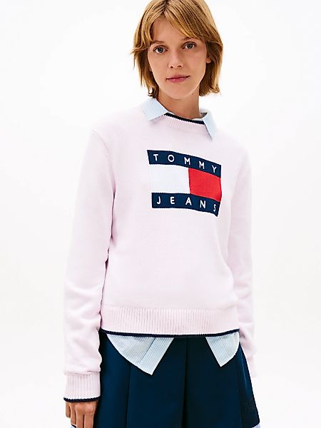 Tommy Jeans Strickpullover "TJW TIPPING FLAG SWEATER EXT" günstig online kaufen