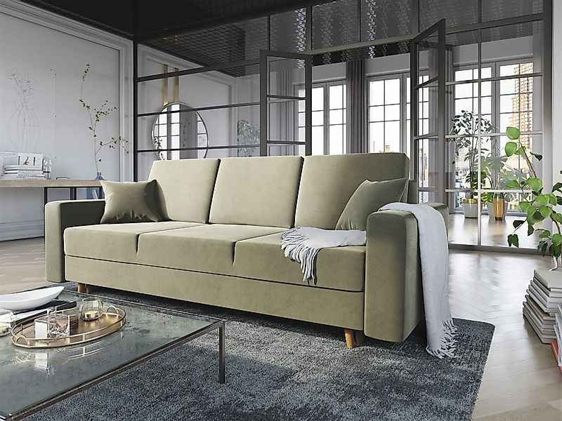 Fun Möbel 3-Sitzer Sofa CARDE mit Schlaffunktion in Stoff Itaka, inkl. Bett günstig online kaufen