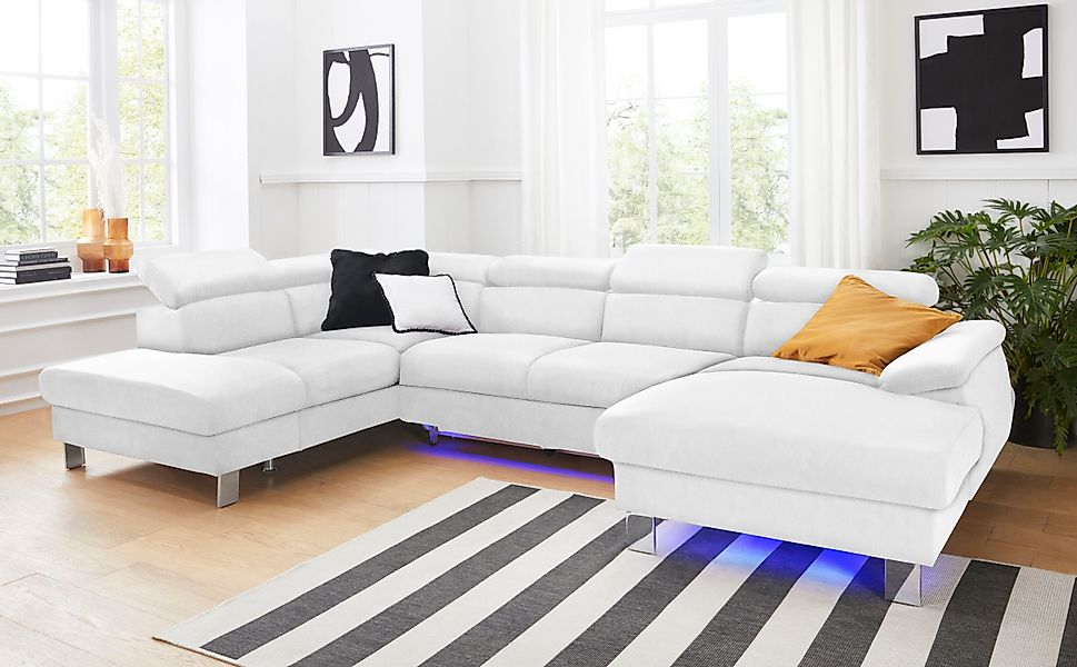 COTTA Wohnlandschaft "Komaris U-Form, B: 320 cm" mit Kopfteilverstellung, o günstig online kaufen