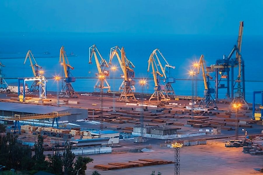 Papermoon Fototapete »Hafen bei Nacht« günstig online kaufen