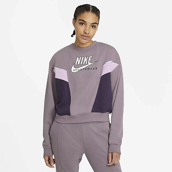 Nike Sportswear Heritage Crew Sweatshirt S Purple Smoke / Dark Raisin / Whi günstig online kaufen