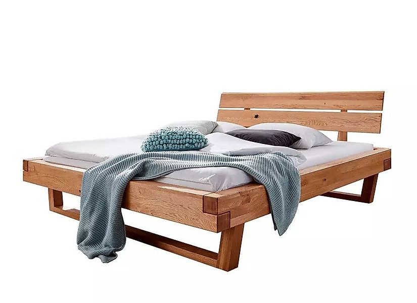 Main Möbel Massivholzbett Doppelbett 160x200cm 'Silva' Wildeiche massiv geö günstig online kaufen