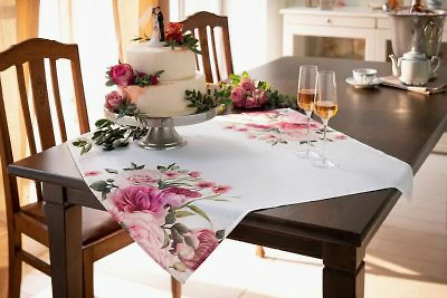 HOME Living Tischdecke SPAR-SET 2x Rosen Tischdecken weiß günstig online kaufen