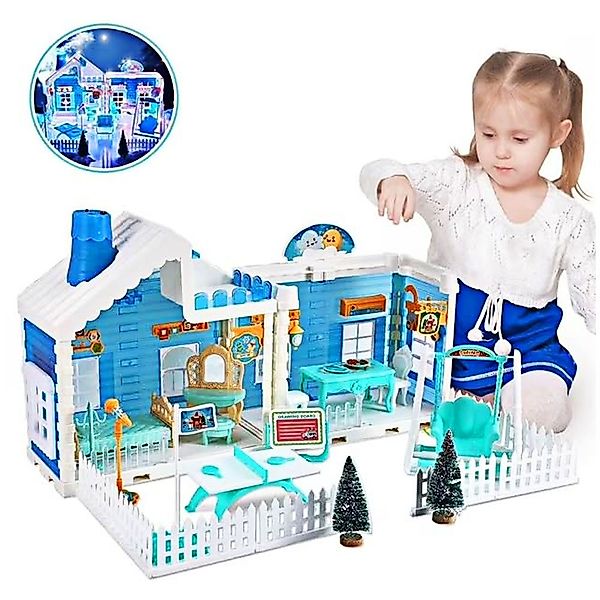 Daskoo Puppenhaus Kinder-Schneehaus aus Kunststoff, DIY-Puppenhaus-Spielset günstig online kaufen