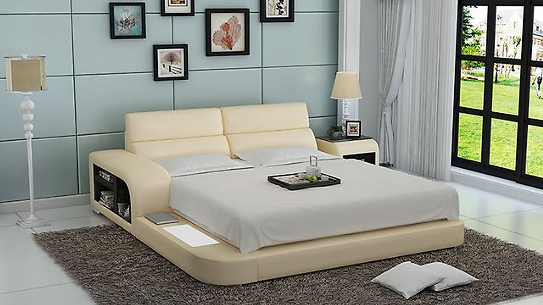 Xlmoebel Bett Wasserbett Hotel Doppelbett Set mit Lederbezug und Polsterung günstig online kaufen