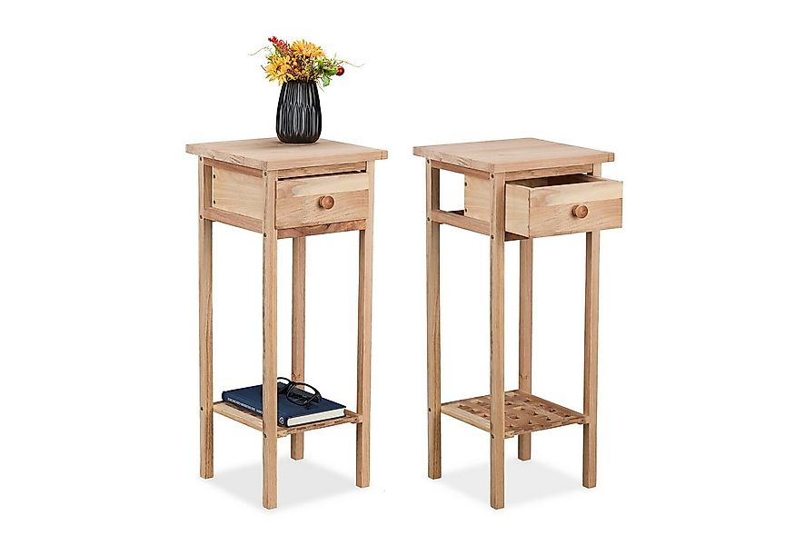 relaxdays Telefontisch Holz 2er Set günstig online kaufen