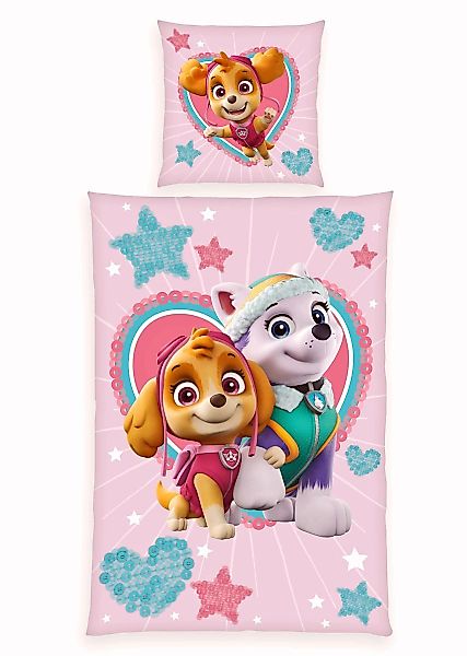 Herding Kinderbettwäsche 135x200cm Paw Patrol Herz günstig online kaufen